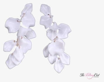 The Bling Club White Rose Petal Dangle Earrings - Orchid, HD Png Download, Transparent PNG