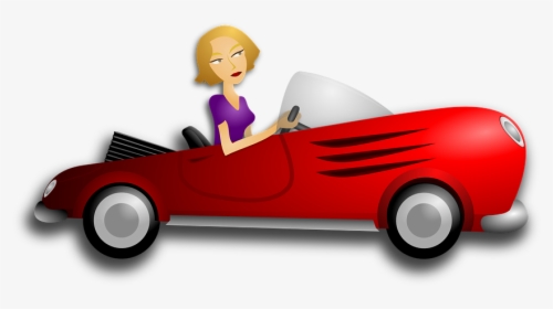 Automobile Woman Blond - Female Driving Clipart, HD Png Download, Transparent PNG