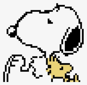 Snoopy And Woodstock Pixel Art, HD Png Download, Transparent PNG