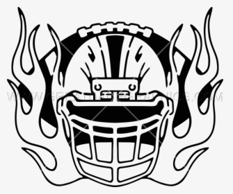 Football With Flames Drawing, HD Png Download, Transparent PNG