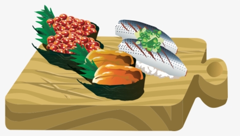 Sushi On A Board - Food, HD Png Download, Transparent PNG