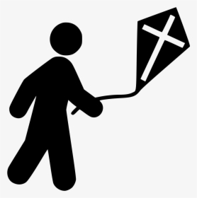 Flying Kite - Playing Kite Icon, HD Png Download, Transparent PNG