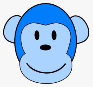 Very Blue Monkey Svg Clip Arts - Monkey Clip Art, HD Png Download, Transparent PNG
