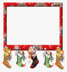 Cadre De Noel En Tube Clipart Santa Claus Christmas - Cute Christmas Frames Clipart, HD Png Download, Transparent PNG