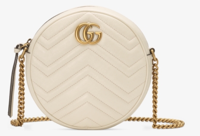 Gg Marmont Mini Round Shoulder Bag White, HD Png Download, Transparent PNG