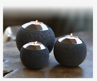 Natural Lava Stone Tea Light Candle Holders , Png Download - Candle, Transparent Png, Transparent PNG