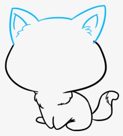 How To Draw Chibi Cat - Cartoon, HD Png Download, Transparent PNG