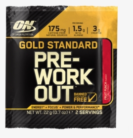 Gold Pre Sample - Gold Standard Pre Workout 2 Serving, HD Png Download, Transparent PNG