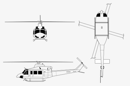 Ch-146 Griffon Blueprint - Huey Helicopter Twin, HD Png Download, Transparent PNG