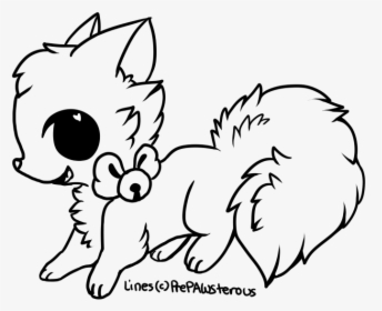 Adoptable Lineart Chinchilla For Free Download - Prepawsterous Base, HD Png Download, Transparent PNG