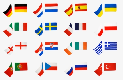 Football 2012, 16 Country Flag Pack - Fußball Flaggen, HD Png Download, Transparent PNG