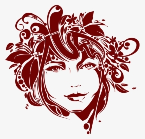 Девушка, Лицо, Цветы, Люди, Girl, Face, Flowers, People, - Flower Hair Vector Illustration, HD Png Download, Transparent PNG