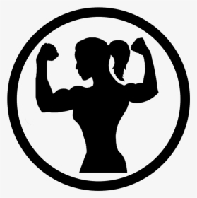 Girl Muscle Silhouette, HD Png Download, Transparent PNG