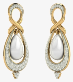 Alt Blush Baby Diamond Gold Earrings Cjer0028 Y1 - Earrings, HD Png Download, Transparent PNG