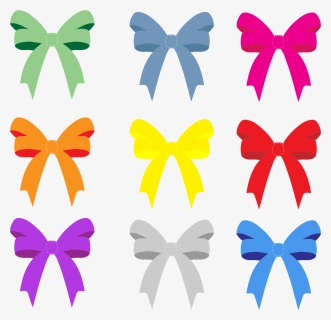 Colorful Bows Collection - Ribbons Clipart, HD Png Download, Transparent PNG
