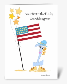 First Fourth Of July Grandaughter Greeting Card - Flag Of The United States, HD Png Download, Transparent PNG