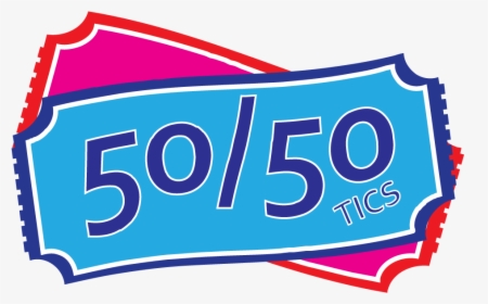 50/50 Draw Clipart - 50 50 Ticket Sign, HD Png Download, Transparent PNG