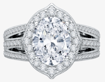 18k White Gold 1 1/5 Ct Diamond Carizza Boutique Semi - Engagement Ring, HD Png Download, Transparent PNG