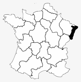 Alsace France Map Svg Clip Arts - White Map Of France Transparent, HD Png Download, Transparent PNG