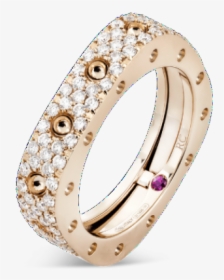 Pois Moi Rose Gold Single Ring With Diamonds - Roberto Coin Pois Moi, HD Png Download, Transparent PNG