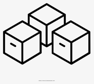 Boxes Coloring Page - Block Chain Vector Png, Transparent Png, Transparent PNG