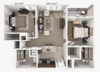 Bayshore 2 Bedroom Apartment Floor Plan - Floor Plan, HD Png Download, Transparent PNG