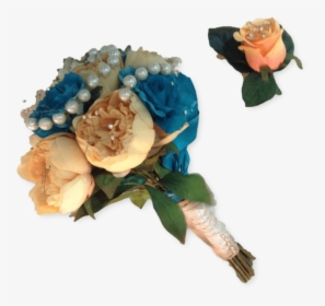 Teal Coral Bouquet1 - Garden Roses, HD Png Download, Transparent PNG