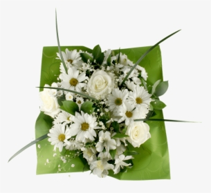 Christmas Wedding Bouquets White Daisies Roses Gypsophila - Bouquet, HD Png Download, Transparent PNG