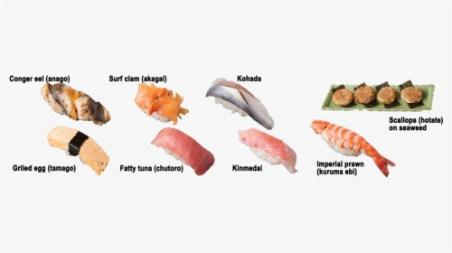 Kinds Of Sushi - Sashimi Sushi Fish Types, HD Png Download, Transparent PNG