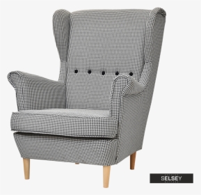 Mallmon Armchair With Houndstooth Pattern - Ikea Sessel Braun Leder, HD Png Download, Transparent PNG
