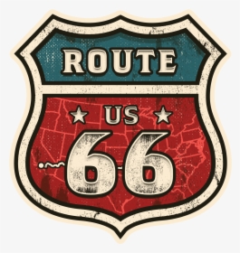 Route 66 Map Of Route   Class Lazyload Lazyload Mirage - Route 66 Logo Classic, HD Png Download, Transparent PNG