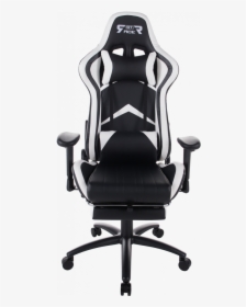 Gt Racer Black And White Gaming Chair, HD Png Download, Transparent PNG