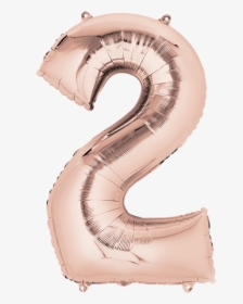 Globo Numero 2 36in - Rose Gold Number 2 Balloon, HD Png Download, Transparent PNG