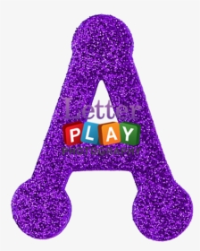 L Clipart Purple - Letter A In Purple Glitter, HD Png Download, Transparent PNG