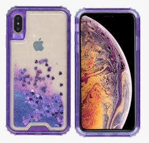 Iphone Xs Max Mm Water Glitter Hybrid Purple, HD Png Download, Transparent PNG