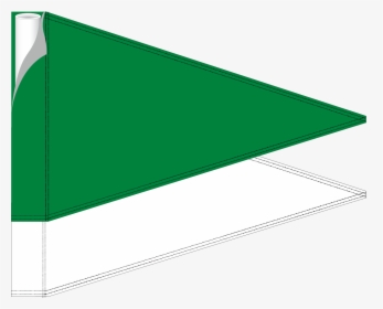 Double Pennant Putting Flag Green & White   Title Double, HD Png Download, Transparent PNG