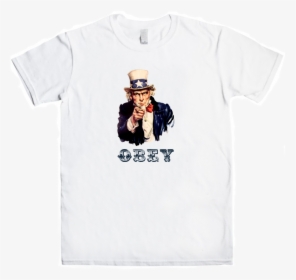 Uncle Sam Colour Obey T-shirt - T Shirts Iggy Pop, HD Png Download, Transparent PNG