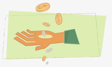 A Hand With A Hole In It Where Money Is Falling Through, HD Png Download, Transparent PNG