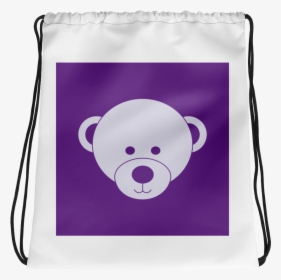 Purple And White Drawstring Bag - Handbag, HD Png Download, Transparent PNG