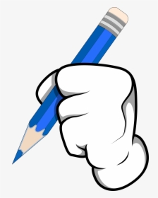 Content Vector Png - Cartoon Hand With Pencil, Transparent Png, Transparent PNG
