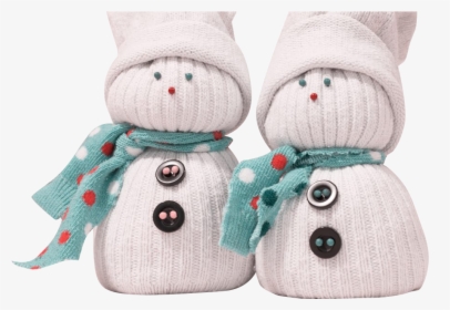 Snowman-knitted - Sock Snowman Craft, HD Png Download, Transparent PNG