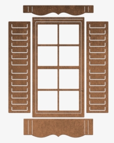 Shuttered Window With Flower Box - Window, HD Png Download, Transparent PNG