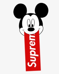 Mickeymouse X Supreme Png, Transparent Png, Transparent PNG