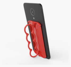 Red 4 Finger Side Open With Phone Trans - Smartphone, HD Png Download, Transparent PNG