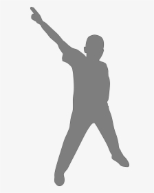 Man Pointing Finger Upward - Boy Dancing Silhouette, HD Png Download, Transparent PNG