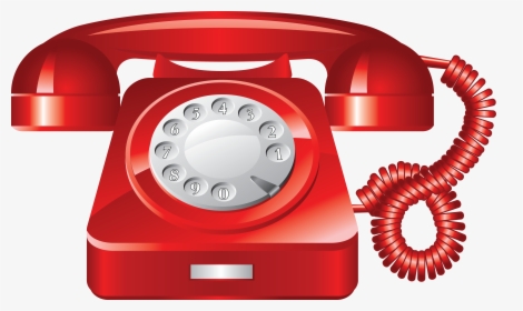 Phone Png - Cartoon Red Telephone, Transparent Png, Transparent PNG