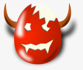 Wicked Easter Png Clip Arts - Devil Egg With Horns, Transparent Png, Transparent PNG