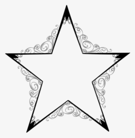Star Fancy Scrollwork - Transparent Fancy Bullet Points, HD Png Download, Transparent PNG