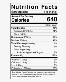 Vanilla Bean Nutrition Label, HD Png Download, Transparent PNG