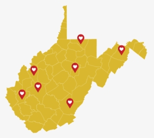 Map Of West Virginia With Capital, HD Png Download, Transparent PNG